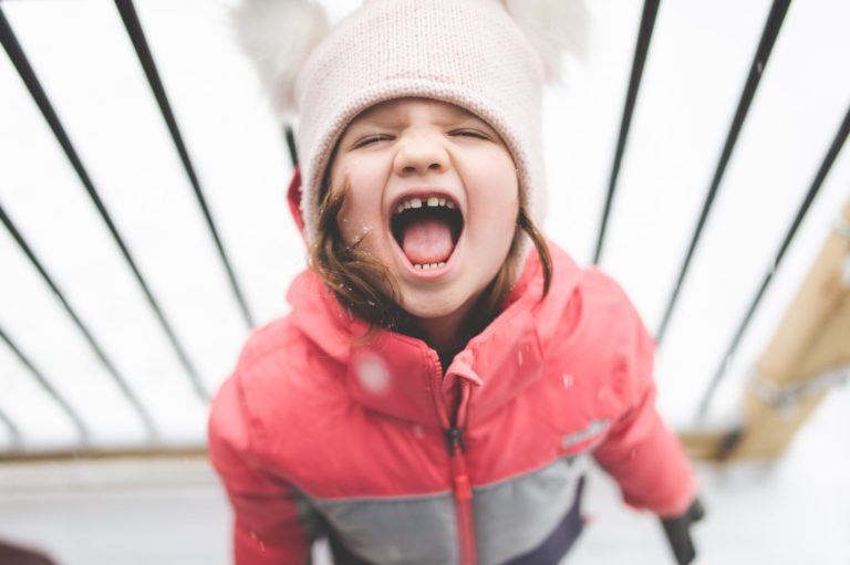 a displeased girl screaming in anger